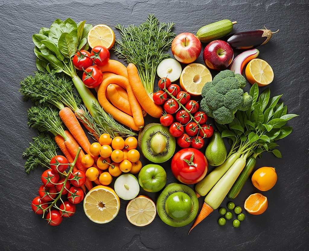 Fresh organic food for mental well-being